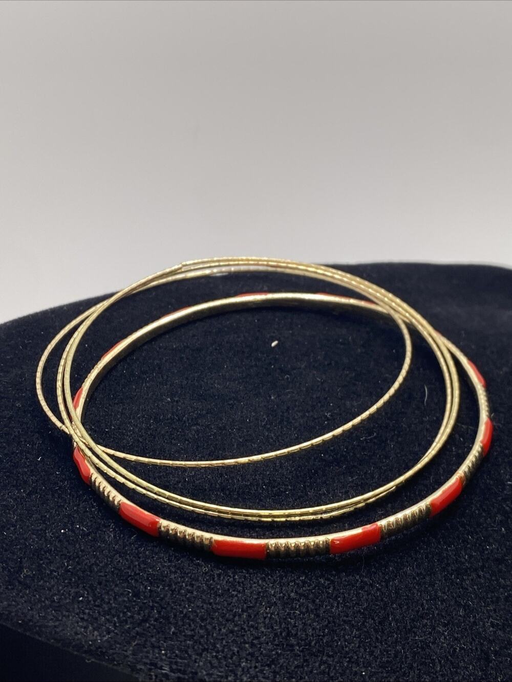 Lot Of Four Bangle Bracelets Cuff Womens Gold Cuff